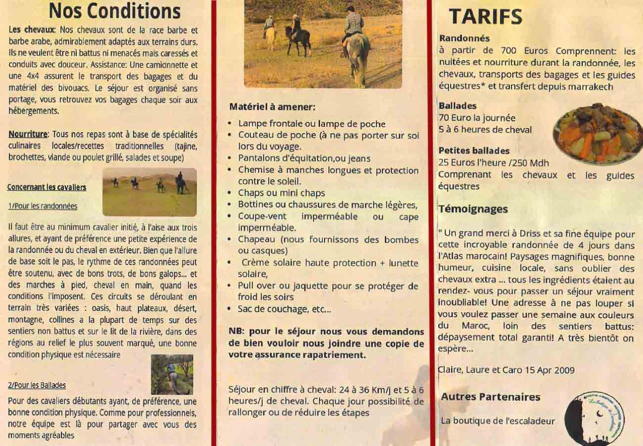 &Eacute;quitation au Todra