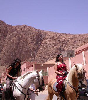 Horseback riding in the Todra Valley