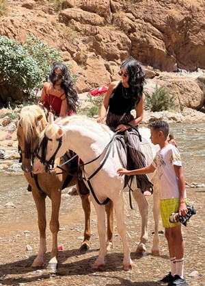 Horseback riding in the Todra Valley