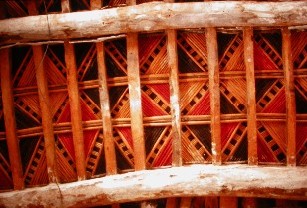 Techo de kasba en Msemrir, Marruecos.
