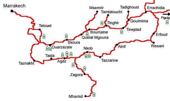 Map of southern Morocco.